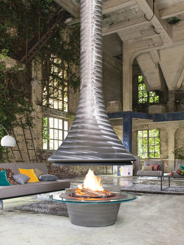 Clear Varnish finish JC Bordelet Eva in a industrial styled office.